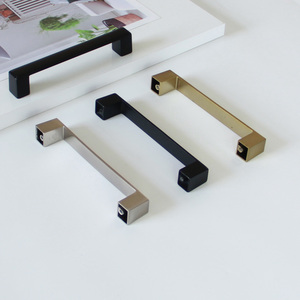 Modern Stainless Steel Bathroom Cabinet Pulls Luxury Gold <b>Black</b> Silver Drawer Handles Minimalist Kitchen <b>Cupboard</b> Furniture - Product Image 2