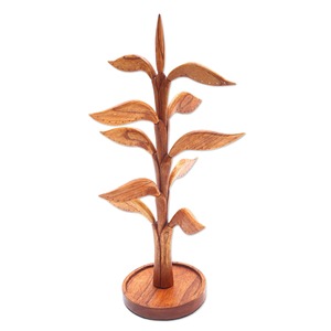 Support de bijoux en bois de style plante avec un design artistique idéal pour organiser des bagues boucles d'oreilles bracelets et améliorer le décor de table - Product Image 2