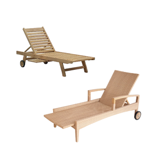 Meubles de patio extérieur utilisés hôtel plage maille blanche chaise longue commerciale côté piscine et plage - Product Image 4