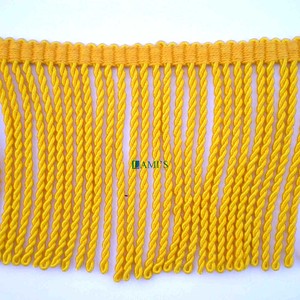 OEM Bullion Wire <b>Fringe</b> Customized Metallic <b>Fringe</b> Trimmings <b>Top</b> Quality Antique Gold Twisted Tassel Trim - Product Image 2