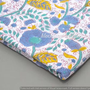 100% Indian Floral Print Cotton Fabric Quilting by Yard for Wedding Dresses Masks Curtains Personalized Bride Gift Fabric - Product Image 5