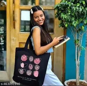 Bolso de lona reutilizable ecológico Bolso de hombro hecho a mano Bolso elegante - Product Image 2