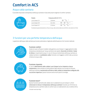 Caldera de Condensación Baxi Luna Compact de 28 kW ErP para Sistemas de Calefacción y Ventilación Domésticos, Disponible en Metano o GLP - Product Image 2