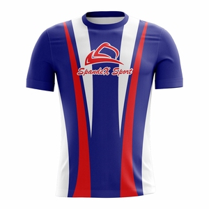 Camisetas de Fútbol Personalizadas 100% Poliéster Ecológicas Ligeras con Cuello en V - Uniformes de Equipo Impresos Transpirables de Manga Corta - Product Image 3