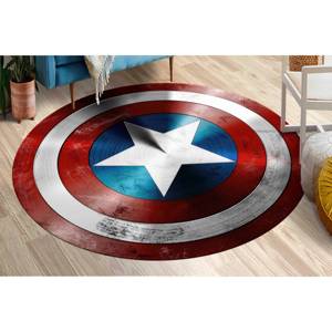 Alfombra con Estampado del Escudo del Capitán América, Decoración Moderna para Habitación de Niños, Fácil de Limpiar, Alfombra de Chenilla - Product Image 2