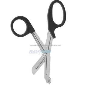 Tijeras para Vendas de Yeso, Instrumento Quirúrgico Manual de Acero con Anillo de Plástico Negro (Autodesechables) - Product Image 4