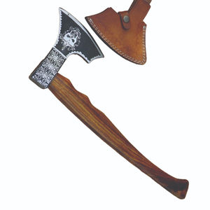 Hache de camping en acier carbone de haute qualité, fabriquée à la main, avec manche en bois de rose, forgée à la main, personnalisable - Product Image 1