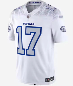 Camisetas de Fútbol Americano Personalizables 2025, Colección Buffalo de Alta Calidad, Logos Bordados, Mangas Cortas, Transpirables - Product Image 1