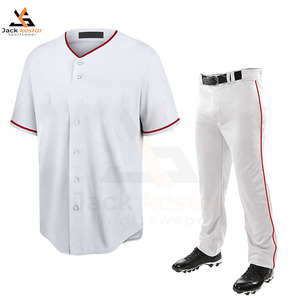 Nouveautés Uniformes de baseball et de softball unisexes pour l'extérieur, personnalisables, en spandex/coton/bambou, respirants, à séchage rapide, antibactériens - Product Image 1