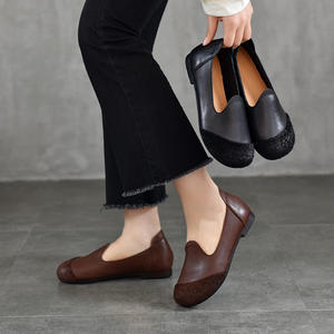 Mocassins en cuir véritable pour femmes, chaussures plates confortables pour le bureau, les occasions décontractées, la marche, les fêtes et le quotidien. - Product Image 3