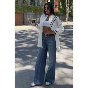 Camisa Casual Oversize de Popelina 3436 con Detalle de Banda - Product Image 6