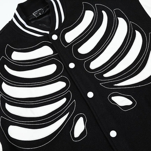 Chaqueta Varsity de Estilo Urbano para Hombre OEM, Calidad Premium, Lana Personalizada con Cuello Alto, Mangas Largas, Chaqueta Cálida y Transpirable - Product Image 2