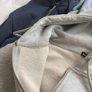 เสื้อมีฮู้ดสำหรับผู้หญิงมีซิปพิมพ์ลายโลโก้สูงเสื้อมีฮู้ดสำหรับผู้หญิงเสื้อผ้าลำลองมีซิปสี - Product Image 6