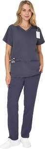 Veste de gommage médicale pour femmes de qualité supérieure soins infirmiers professionnels fermeture éclair léger Durable poches confortables toile 100% - Product Image 5