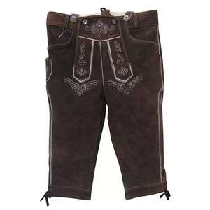 Shemax Trachten <b>Shorts</b> <b>Mens</b> Lederhosen Shaded Grey OEM Custom New Bavarian Oktoberfest Lederhosen - Product Image 1