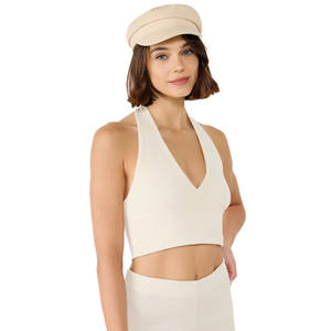 T-shirt pour femme 100% coton, col rond, manches longues, coupe classique - Product Image 5