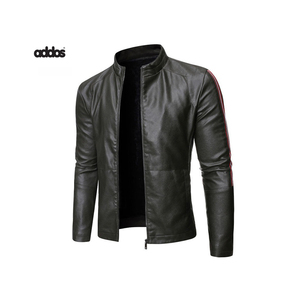 Chaqueta personalizable de cuero genuino de búfalo para hombre, impermeable, transpirable, con técnica de lavado de piel de oveja, cierre de cremallera - Product Image 5