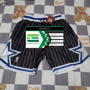 Shorts de basket-ball pour hommes en twill brodé personnalisé, double couche en mesh, shorts de basket-ball, juste des shorts de basket-ball - Product Image 2