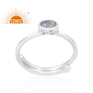 Latest Selling 925 Sterling <b>Silver</b> Natural Ethiopian <b>Opal</b> Gemstone <b>Ring</b> Custom Jewelry Manufacturer - Product Image 1