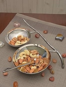 Caja de fruta seca con acabado dorado de diseño martillado hecho a mano para productos decorativos de mesa de Hotel en casa a precio mayorista - Product Image 4