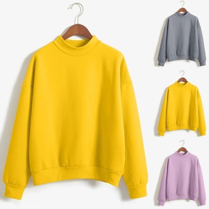 Sudaderas de Mujer de Primera Calidad, Felpa de Algodón, Color Sólido, Cálidas para Invierno, Venta Directa de Fábrica en Línea - Product Image 1