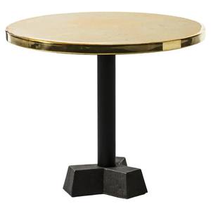 Modern Minimalist Matte Black Base Bistro Table Contemporary Accent Table for Kitchen Living Room Topper Dining Table <b>Home</b> <b>Decor</b> - Product Image 2