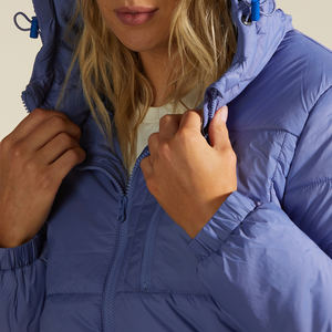 Modern Fit Women's Puffer Jacket with Hood for Winter Outdoor Use Windproof Breathable <b>Nylon</b> <b>Fabric</b> Warm Design - Product Image 6