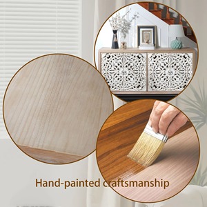 Latest Design Solid Mango Wood Handcrafted Modern <b>Sideboard</b> with Storage White Wash Finish for Bedroom and School Use - Product Image 5