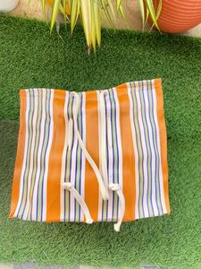 Bolsas de compras de PP tejidas de nailon reciclado reutilizables ecológicas Patrón personalizado a rayas Opciones a granel sostenibles de la India - Product Image 4