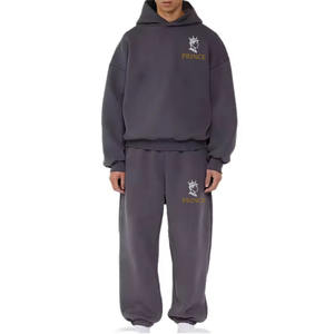Dernier ensemble de sweat à capuche pour hommes en polaire technique de haute qualité personnalisé Survêtements pour hommes Joggers à capuche lourds pour hommes - Product Image 4
