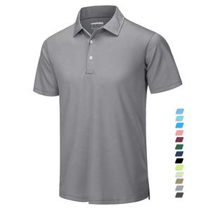 Polo transpirable de secado rápido para hombre, estampado bordado, algodón liso, poliéster, Spandex, uniforme de trabajo corporativo deportivo de Golf sólido - Product Image 2