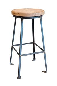 Taburetes modernos de altura industrial, sillas de barra alta de Metal tapizado, cuero PU negro, respetuoso con el medio ambiente para Farmhouse Home Bar - Product Image 5