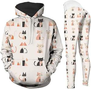 Ensemble de sport pour femme OEM, sweat à capuche zippé, ensemble de loisirs 2 pièces pour la course à pied et le fitness - Product Image 5