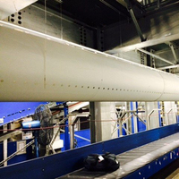 Conduit d'air en tissu ignifuge pour entrepôt industriel et centre logistique