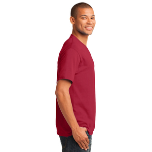 Bordeaux rouge col en v à manches courtes en coton polyester homme t-shirt logo personnalisé col en v prochain niveau tee t-shirts - Product Image 1
