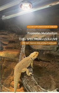 12 Wát quang phổ đầy đủ UVA UVB 20.0 Led Bò sát ánh sáng, vỏ nhôm cho râu rồng, Tắc Kè, thằn lằn, rắn, rùa, ếch - Product Image 6