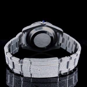 Montres pour hommes en moissanite VVS Hip Hop Iced Out Diamond Fashion Jewelry, montres mécaniques entièrement serties de moissanite - Product Image 3