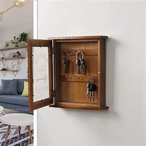 Llavero de <span class=keywords><strong>Madera</strong></span> Hecho a <span class=keywords><strong>Mano</strong></span> para Entrada de Pared, Soporte para Llaves con Estante, Gancho para Llaves de Casa - Product Image 6