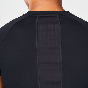 T-shirts de sport pour hommes à coupe ajustée haute performance 100% coton Manches courtes Col rond Respirant Séchage rapide Vêtements de sport - Product Image 5