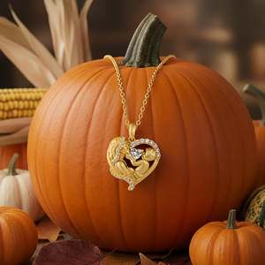 Collier personnalisé Jeulia avec pendentif cœur et pierre de naissance pour mère et enfant, cadeau idéal - Product Image 2