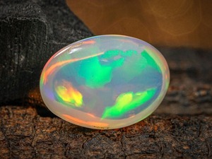 Ópalo de Fuego Etíope Blanco de 5.80 CT, Piedra Suelta, Creado en Laboratorio, Certificado por Terceros, Cambio de Color, Piedra de Nacimiento de Octubre, para Joyería - Product Image 3