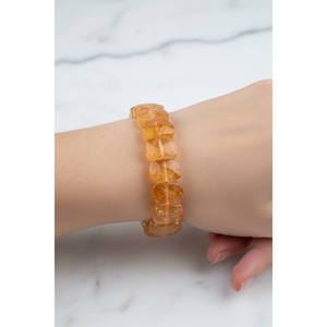 <b>Citrine</b> Natural Stone Special Cut Wide Cut <b>Bracelet</b> - Product Image 5