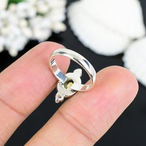 Bague en argent sterling Citrine Christian Eco-friendly Hiphop Design Novembre Birthstone Cadeau d'anniversaire de mariage pour elle - Product Image 4