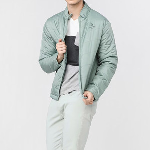 Veste matelassée en polyester à col montant pour hommes Saison d'hiver Logo avant teint uni Vente en ligne Styles de joueurs - Product Image 5