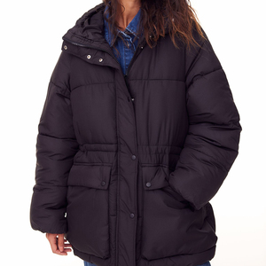 Oversized Zip-Up Quilted Warm <b>Bubble</b> Jackets <b>Top</b> Quality Women's Jackets Custom Made Red Puffer Jacket for Women - Product Image 3