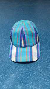 100% imperméable en plastique recyclé rayé Nylon casquettes Logo personnalisé voyage plage extérieur chapeaux durable - Product Image 4