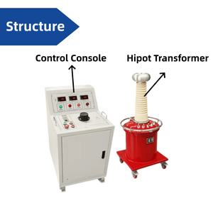 Hoogspannings draagbare testtransformator AC/DC voor dielektrische bestendigheidstests van elektrische apparatuur - Product Image 5