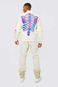 เสื้อแจ็กเก็ตมีฮู้ดแขนเสื้อหนังมีฮู้ดผ้าแคนวาสปักด้วยกำมะหยี่สำหรับฤดูหนาว - Product Image 2