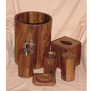 Juego de accesorios de baño de madera de bajo precio para decoración, juego de baño de lujo para uso doméstico o hotelero - Product Image 2