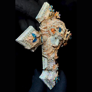 Colgante de Moissanita, Plata de Ley 925 Chapada en Oro, Alta Calidad, Estilo Hip Hop, Joyería Fina, Colgantes y Dijes para Hombre - Product Image 4